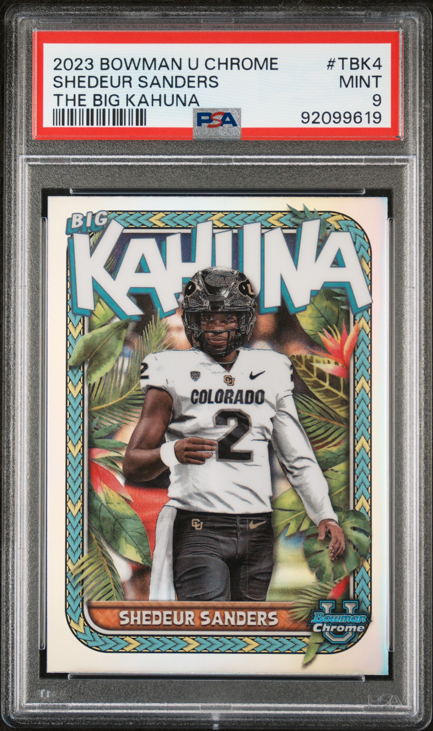 2023 Bowman University Chrome The Big Kahuna Shedeur Sanders #Tbk4 (The Big Kahuna) Mint 9 front