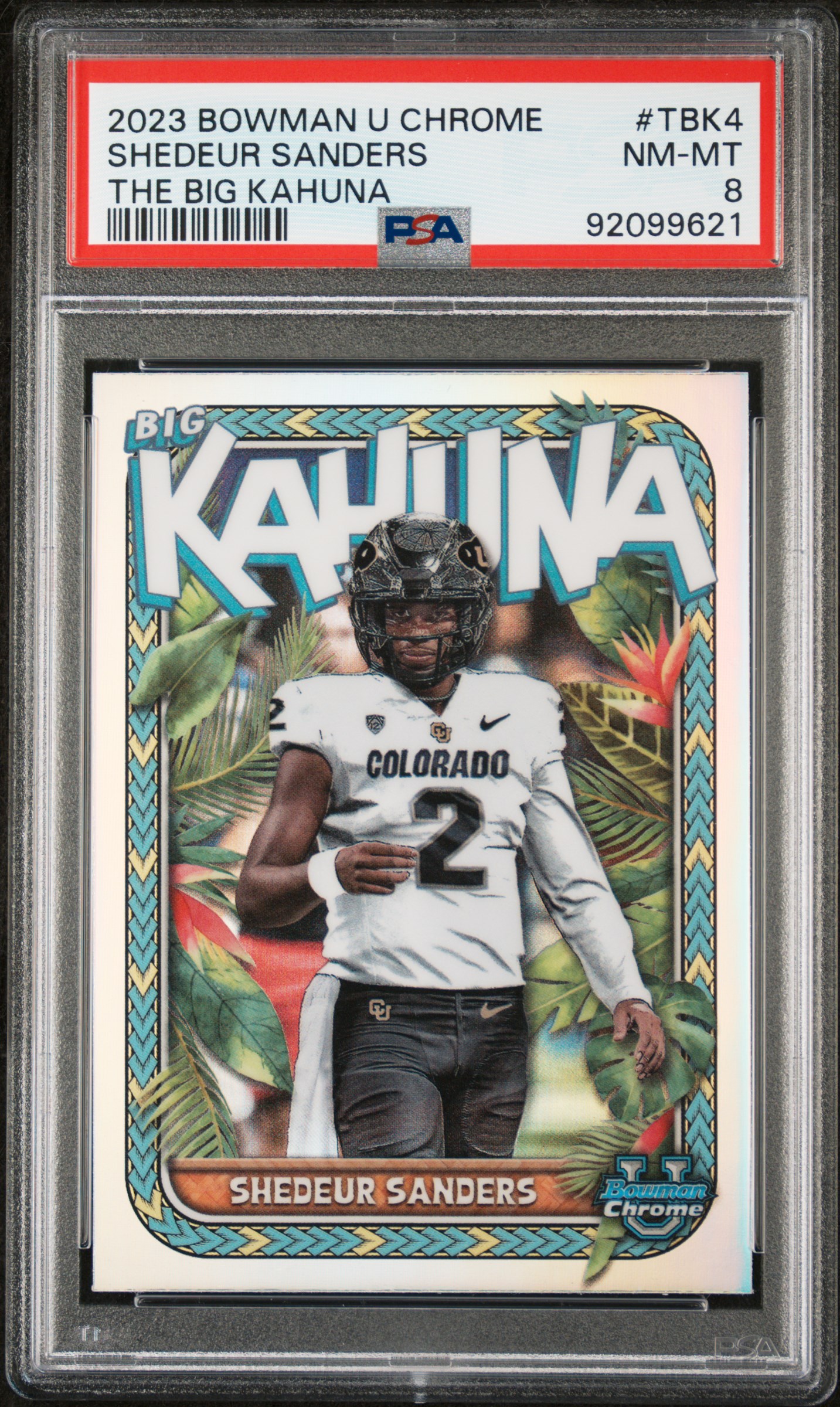 2023 Bowman University Chrome The Big Kahuna Shedeur Sanders #Tbk4 (The Big Kahuna) Nm-Mt 8 front