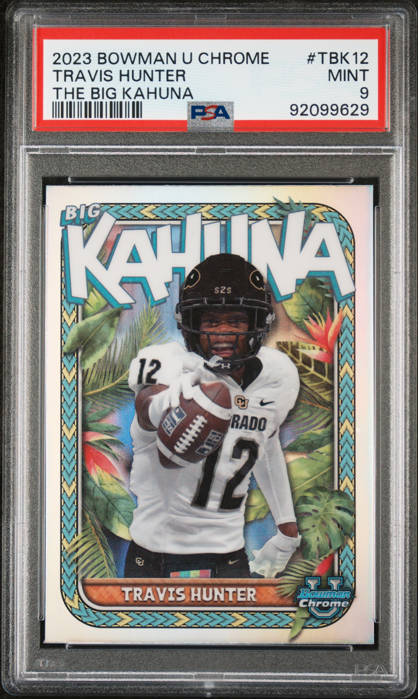 2023 Bowman University Chrome The Big Kahuna Travis Hunter #Tbk12 (The Big Kahuna) Mint 9 front