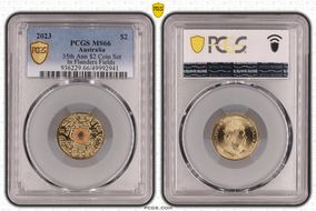 2023 $2 35th Ann $2 Coin Set Colorized In Flanders Fields MS66