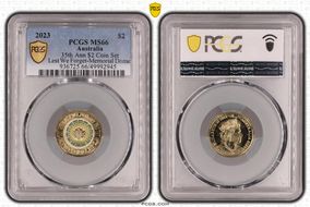 2023 $2 35th Ann $2 Coin Set Colorized Lest We Forget-Memorial Dome MS66