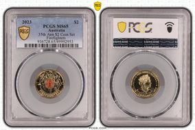 2023 $2 35th Ann $2 Coin Set Colorized Firefighters MS65