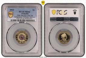 2023 $2 35th Ann $2 Coin Set Colorized Indigenous Military Service MS66
