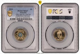 2023 $2 35th Ann $2 Coin Set Colorized Ambulance Services MS67