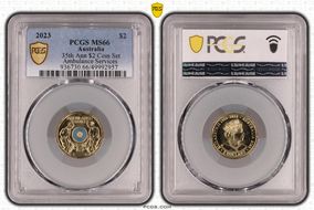 2023 $2 35th Ann $2 Coin Set Colorized Ambulance Services MS66
