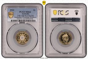 2023 $2 35th Ann $2 Coin Set Colorized Australia's Frontline Workers MS64