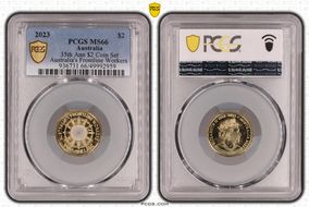 2023 $2 35th Ann $2 Coin Set Colorized Australia's Frontline Workers MS66