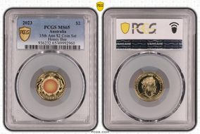 2023 $2 35th Ann $2 Coin Set Colorized Honey Bee MS65
