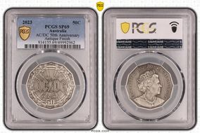 2023 50C AC/DC 50th Anniversary Antiqued SP69