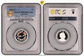 2023-C $2 Vietnam War Colorized  Ag PR69DCAM