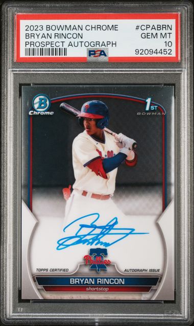 2023 Bowman Bowman Chrome #CPA-BRN Bryan Rincon On-Card front