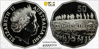 2017 50C Passchendaele MS69