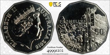 2016 50C Fromelles MS69