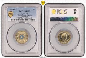 2021-C $2 Ambulance Service Colorized MS67