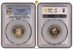 2023 $2 35th Ann $2 Coin Set Remembrance Poppy MS68