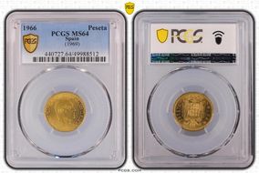 1966 Peseta (1969) MS64