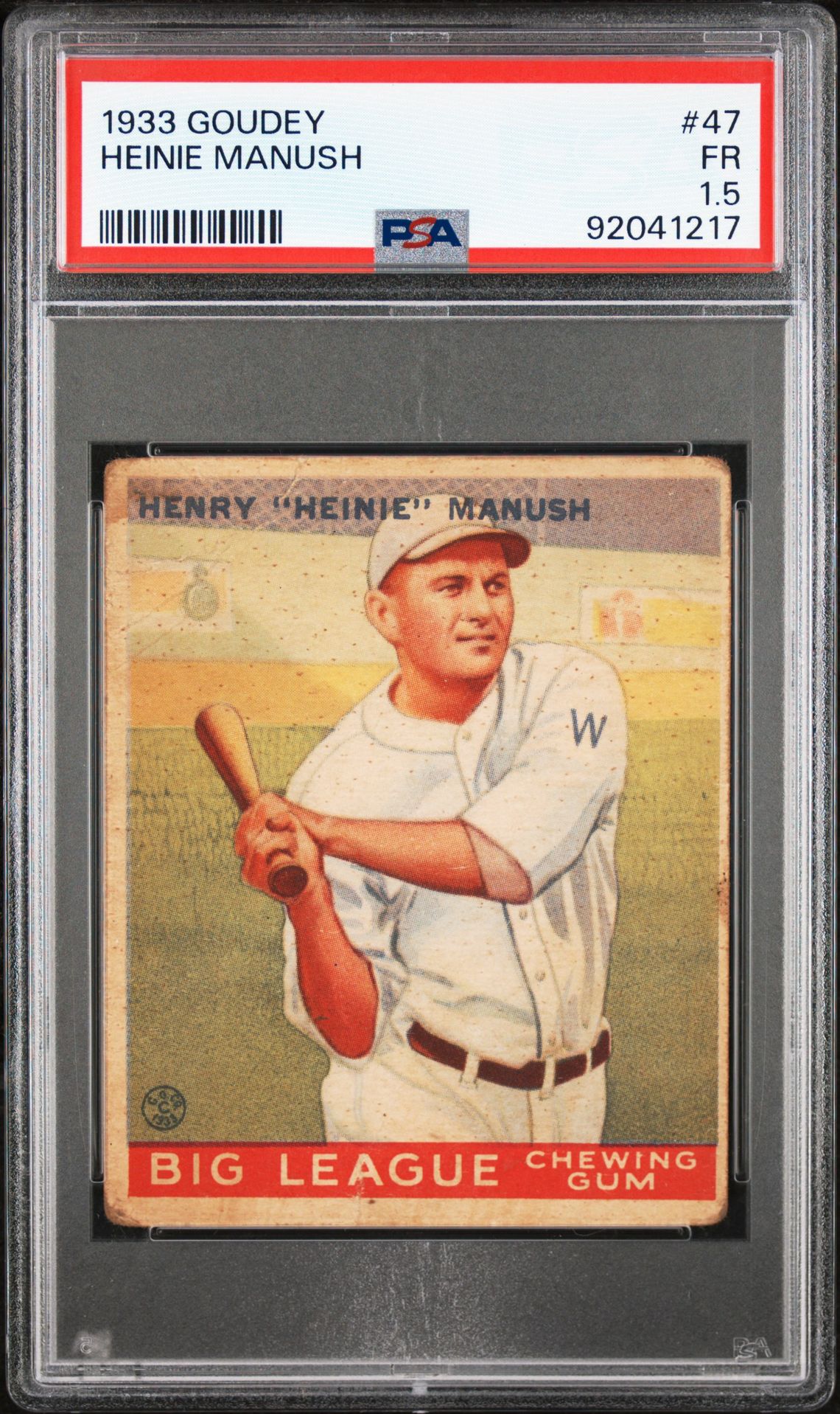 1933 Goudey GOUDEY #47 Heinie Manush front
