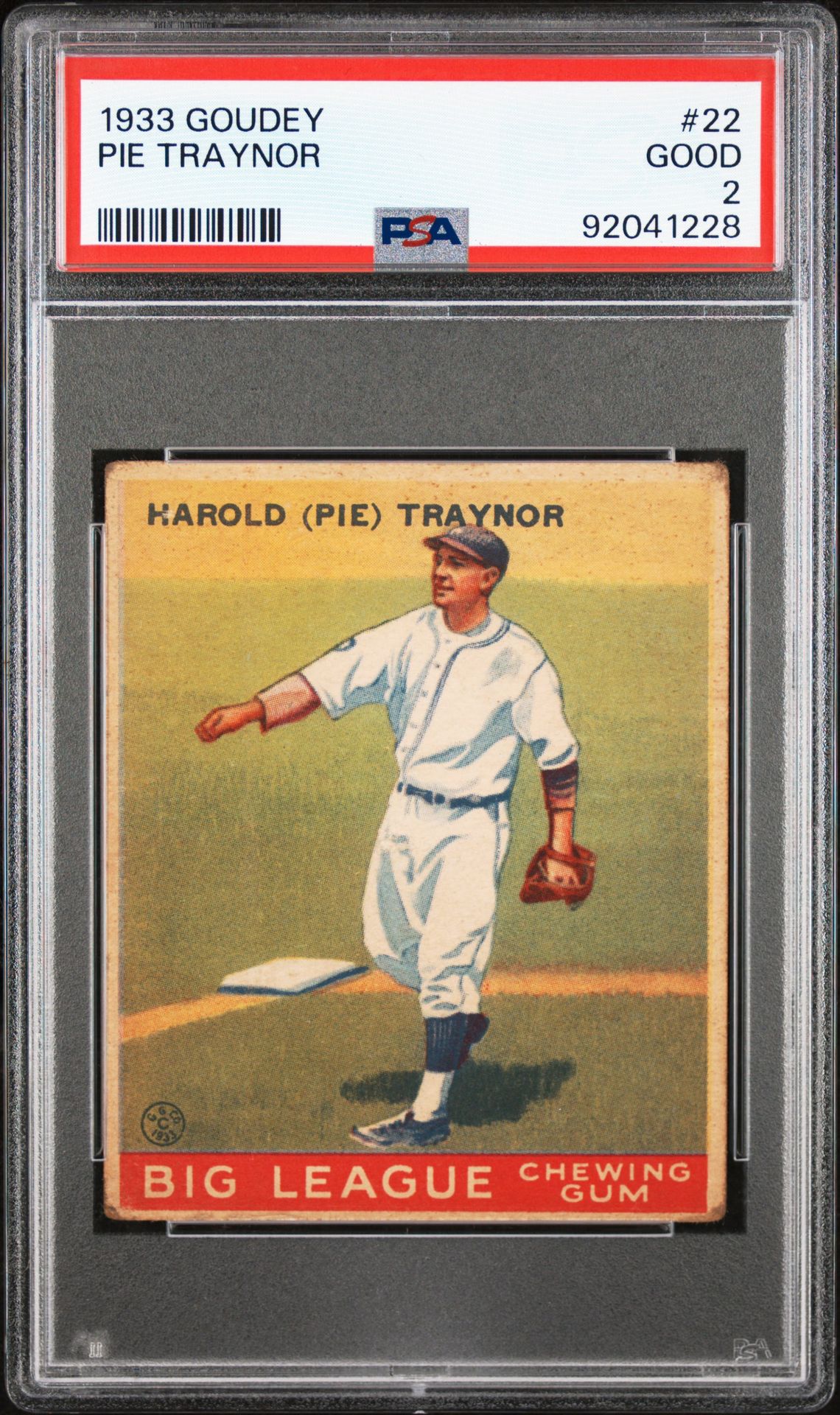 1933 Goudey GOUDEY #22 Pie Traynor front