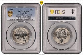 2016 20C Dirk Hartog's Landfall Frosted Uncirculated MS68