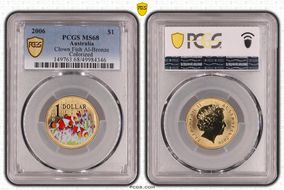 2006 $1 Clown Fish Al-Bronze Colorized MS68