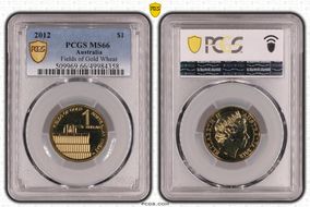 2012 $1 Fields of Gold Wheat MS66