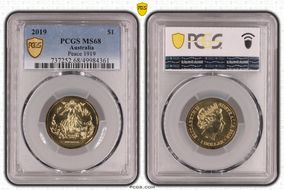 2019 $1 Peace 1919 MS68