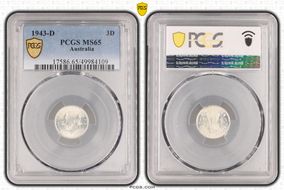 1943-D 3D KM-37  Ag MS65