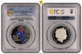 2000 50C Millennium - Colorized PR69DCAM