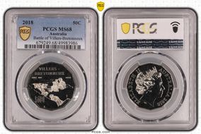 2018 50C Battle of Villers-Bretonneux MS68