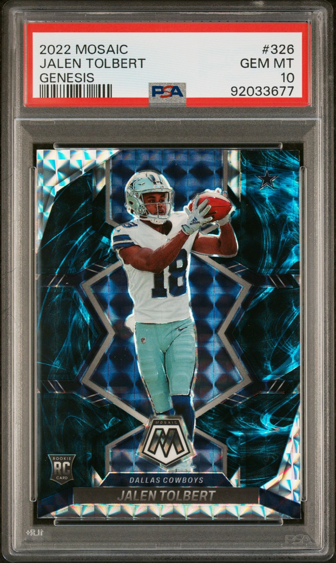 2022 Panini Mosaic Jalen Tolbert #326 (Genesis) Gem Mt 10 front