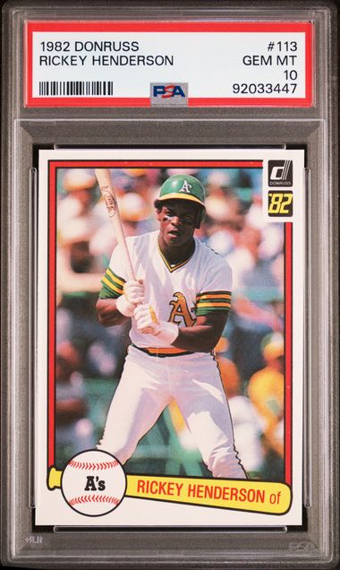 1982 Panini DONRUSS #113 Rickey Henderson front