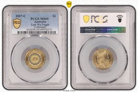 2017-C $2 Lest We Forget Colorized MS69