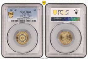 2017-C $2 Lest We Forget Colorized MS68