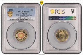2023 $2 35th Ann $2 Coin Set Colorized Honey Bee MS66