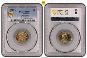 2020-C $2 Firefighters Colorized MS67