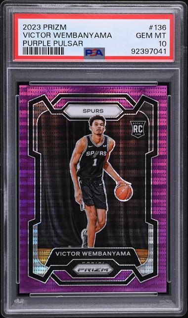2023 Panini PANINI PRIZM PURPLE PULSAR #136 Victor Wembanyama front