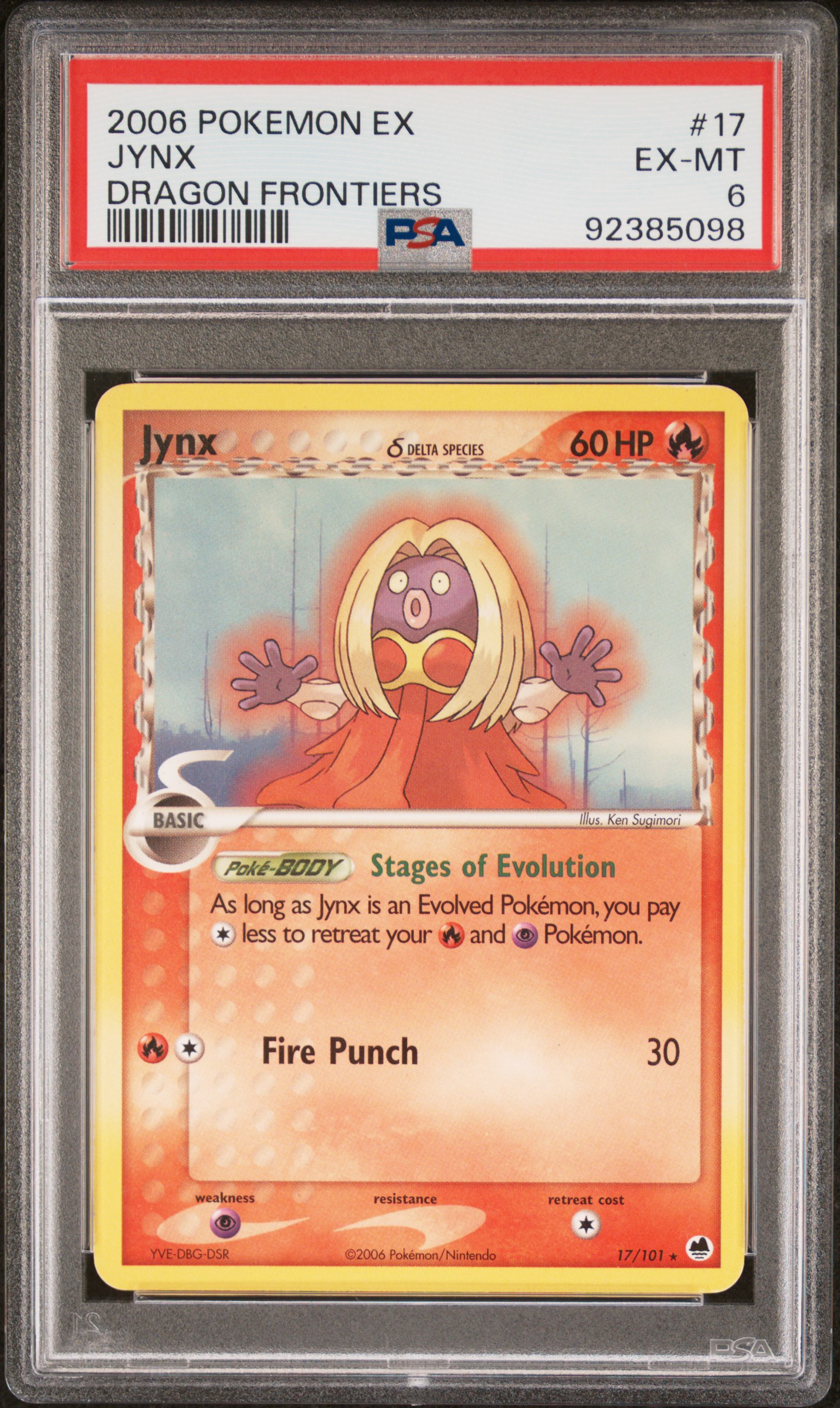 2006 #17 Jynx PSA 6 EX Dragon Frontiers