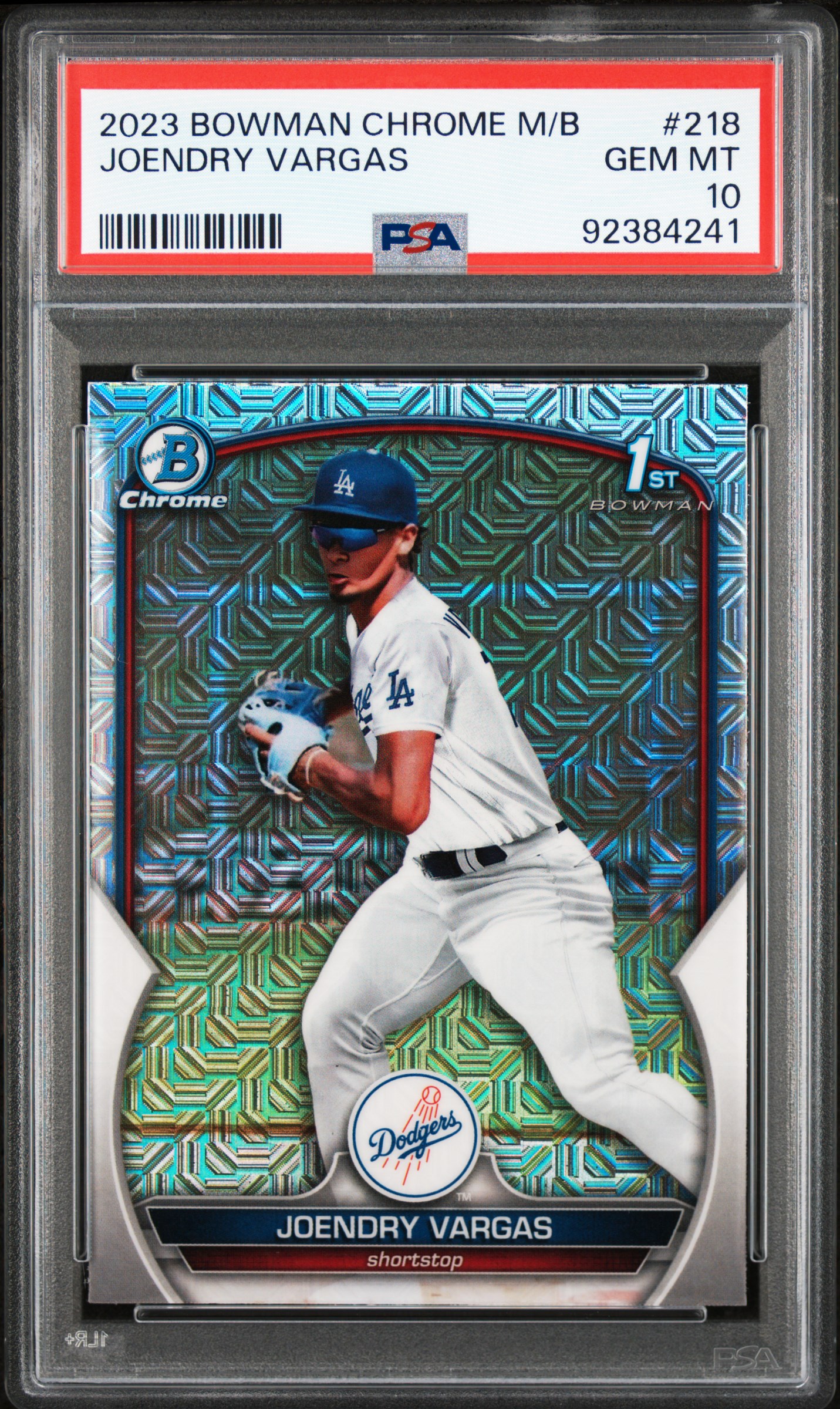 2023 Bowman Mega Box Chrome Joendry Vargas #218 Gem Mt 10 front