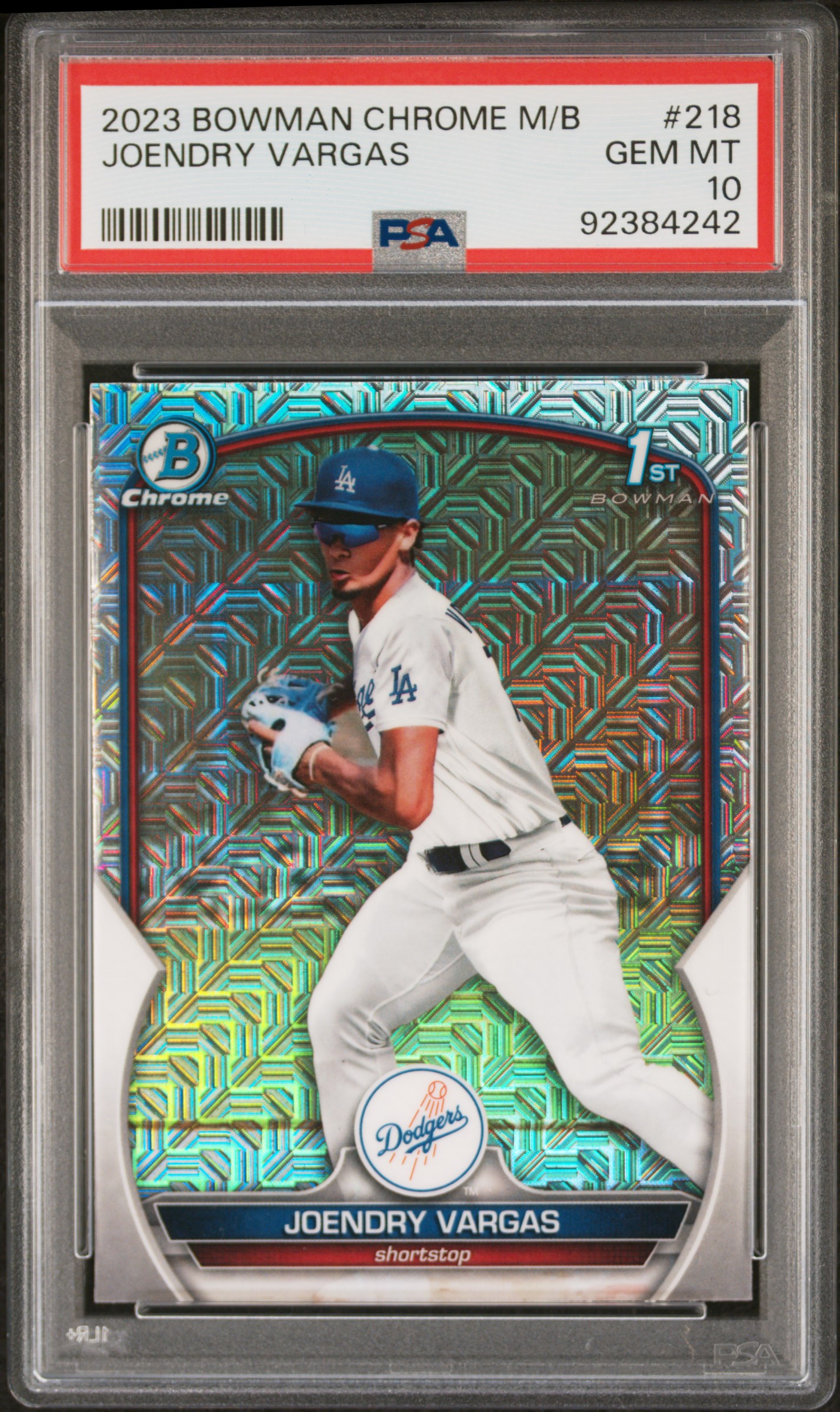 2023 Bowman Mega Box Chrome Joendry Vargas #218 Gem Mt 10 front