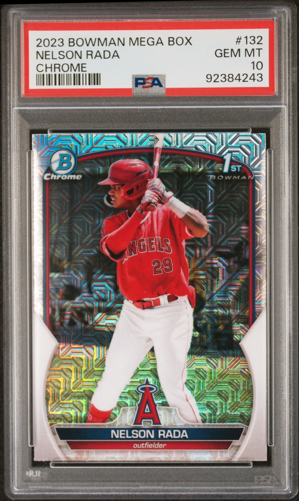 2023 Bowman Mega Box Chrome Nelson Rada #132 (Chrome) Gem Mt 10 front