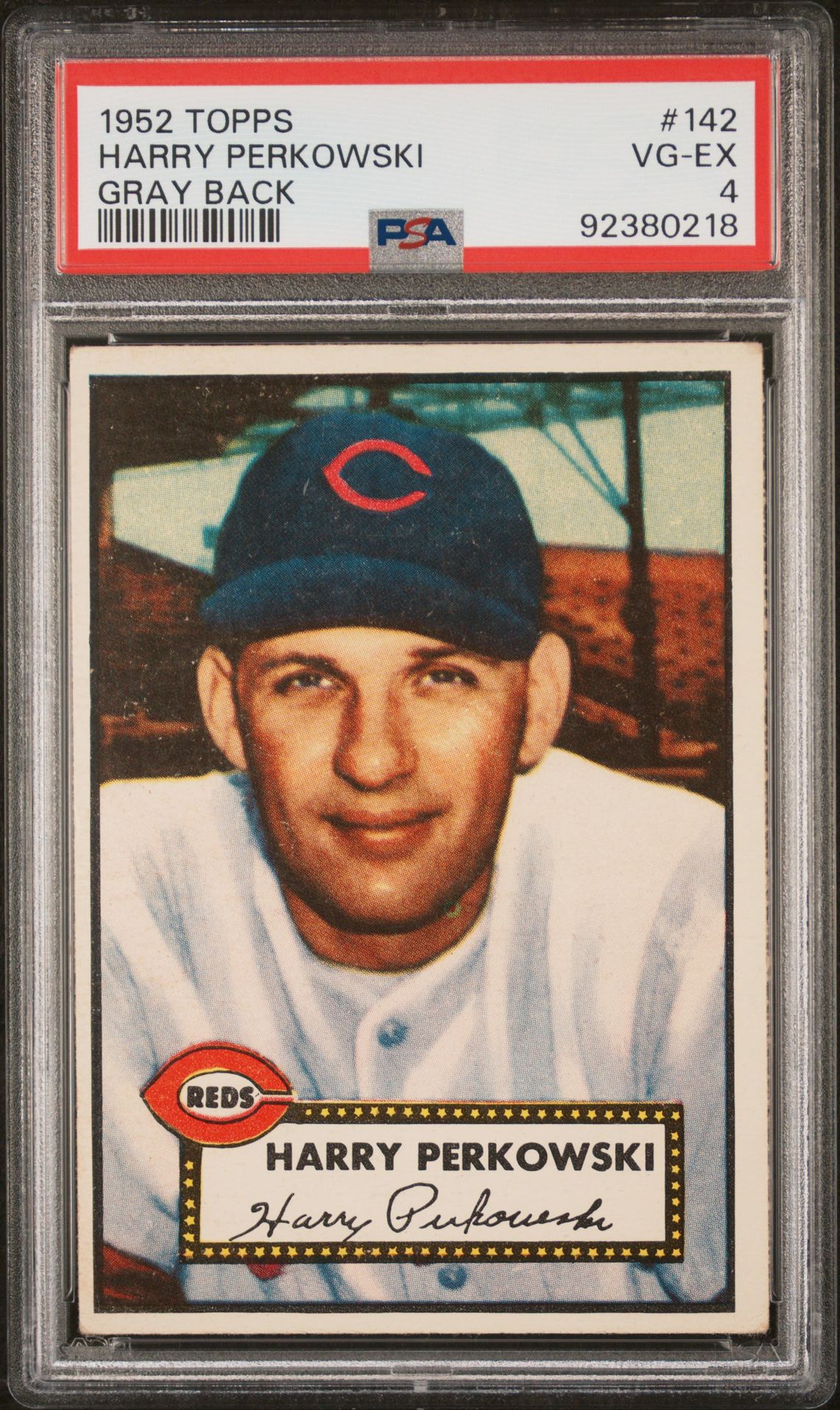 1952 Topps TOPPS GRAY BACK #142 Harry Perkowski front