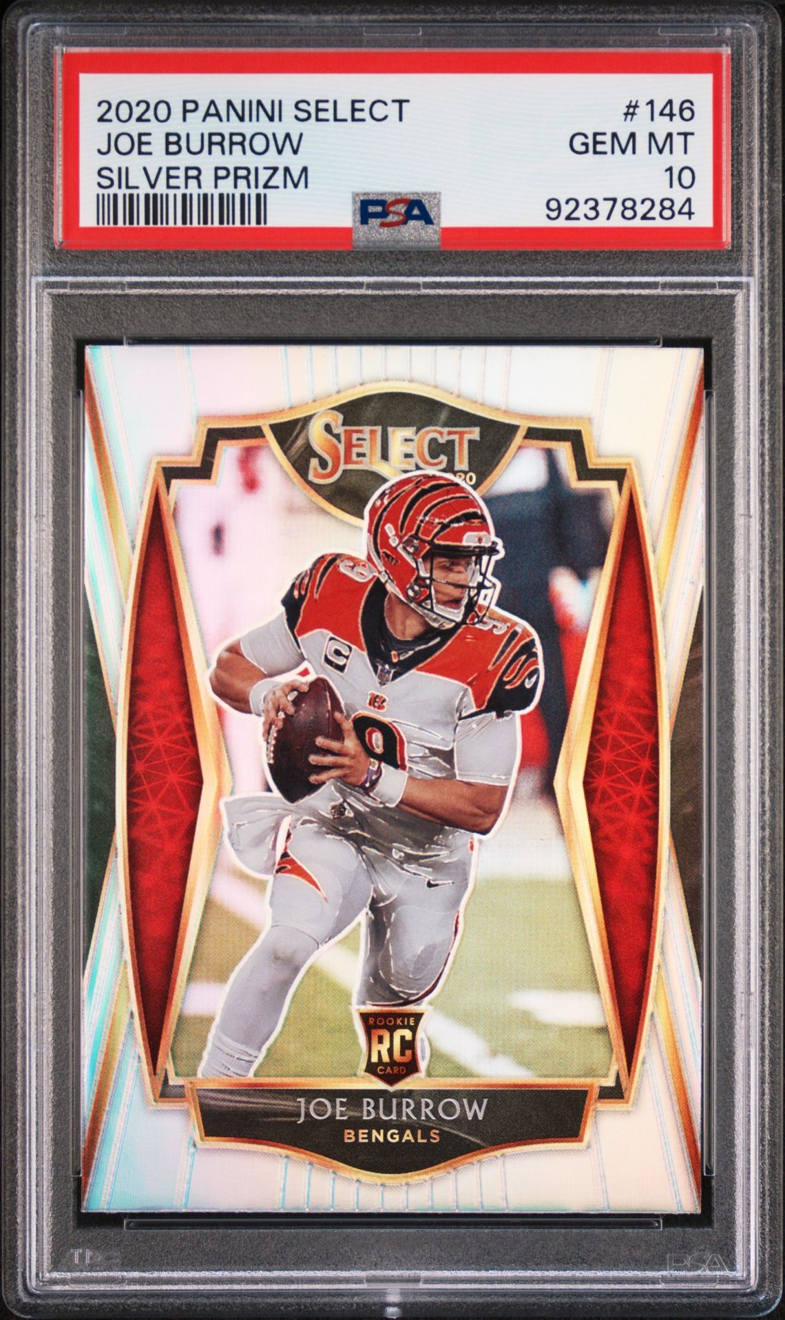 2020 Panini Select Joe Burrow #146 (Silver Prizm) Gem Mt 10 front