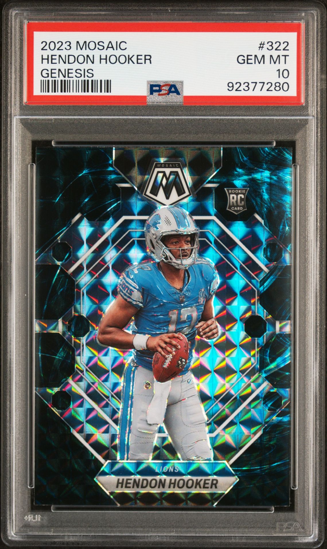 2023 Panini Mosaic Hendon Hooker #322 (Genesis) Gem Mt 10 front