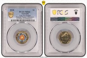 2018 $2 Lest We Forget Eternal Flame Colorized MS64