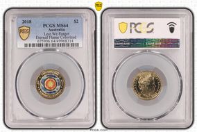 2018 $2 Lest We Forget Eternal Flame Colorized MS64