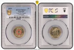 2015 $2 Lest We Forget Colorized MS63