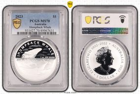 2023 $1 Humpback Whale MS70