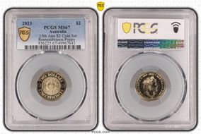 2023 $2 35th Ann $2 Coin Set Remembrance Poppy MS67