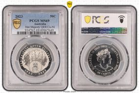 2023 50C Her Majesty QEII Cu-Ni Six Effigies MS69