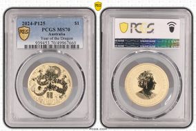 2024-P125 $1 Year of the Dragon Cu PR70